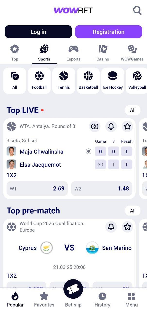 Лучшие предложения Wowbet без скачивания